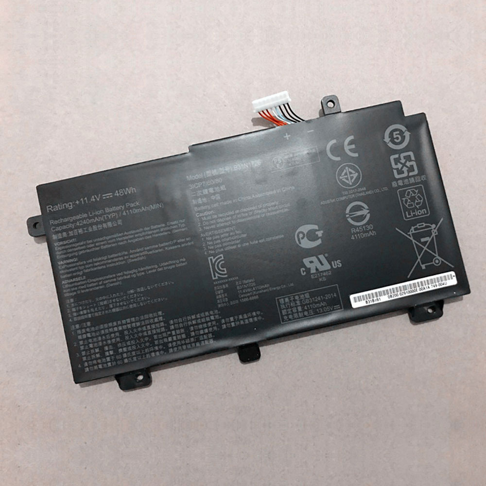 Batería para ASUS X555-X555LA-X555LD-X555LN-2ICP4/63/asus-b31n1726